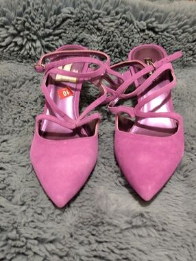 Nine West Pink Strappy Pointed-Toe Heels